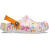 Crocs Kids’ Classic Tie Dye Clogs(Orange Zing Splatter Dye)