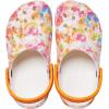 Crocs Kids’ Classic Tie Dye Clogs(Orange Zing Splatter Dye)