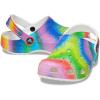 Crocs Kids’ Classic Tie Dye Clogs(White/Multi Spray Dye)