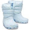 Crocs Unisex-Child Classic Lined Neo Puff Boot Snow(Mineral Blue)