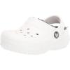 Crocs Classic Lined Clog (Little Kid/Big Kid) White/Grey 2 Little Kid M