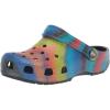 Crocs Kids’ Classic Tie Dye Clogs(Black/Multi Spray Dye)
