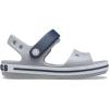 Crocs Kids’ Crocband Sandals(Light Grey/Navy)