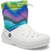 Crocs Unisex-Child Classic Lined Neo Puff Boot Snow(White/Multi Spray Dye)