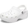 Crocs Women’s Classic Clogs, Platform Shoes(White)