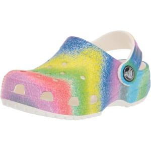 Crocs Kids’ Classic Tie Dye Clogs(White/Multi Spray Dye)