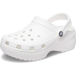 Crocs Women’s Classic Clogs, Platform Shoes(White)