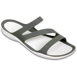 Crocs Women’s Swiftwater Sandals Slide(Smoke/White)