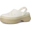 Crocs Unisex-Adult Classic Stacked Clogs Platform Platform(Chalk)