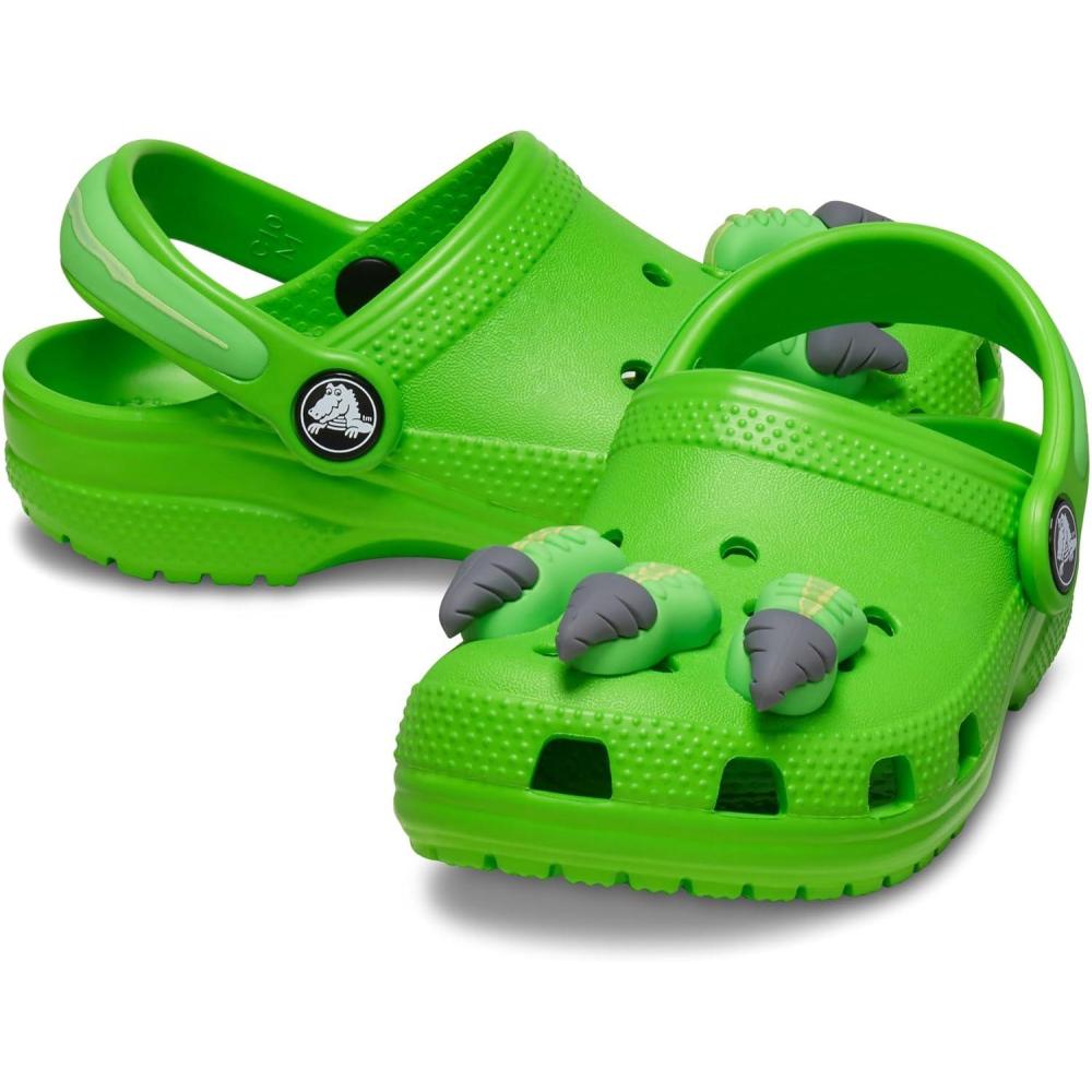 imageCrocs Kids Classic ClogsGreen SlimeDinosaur