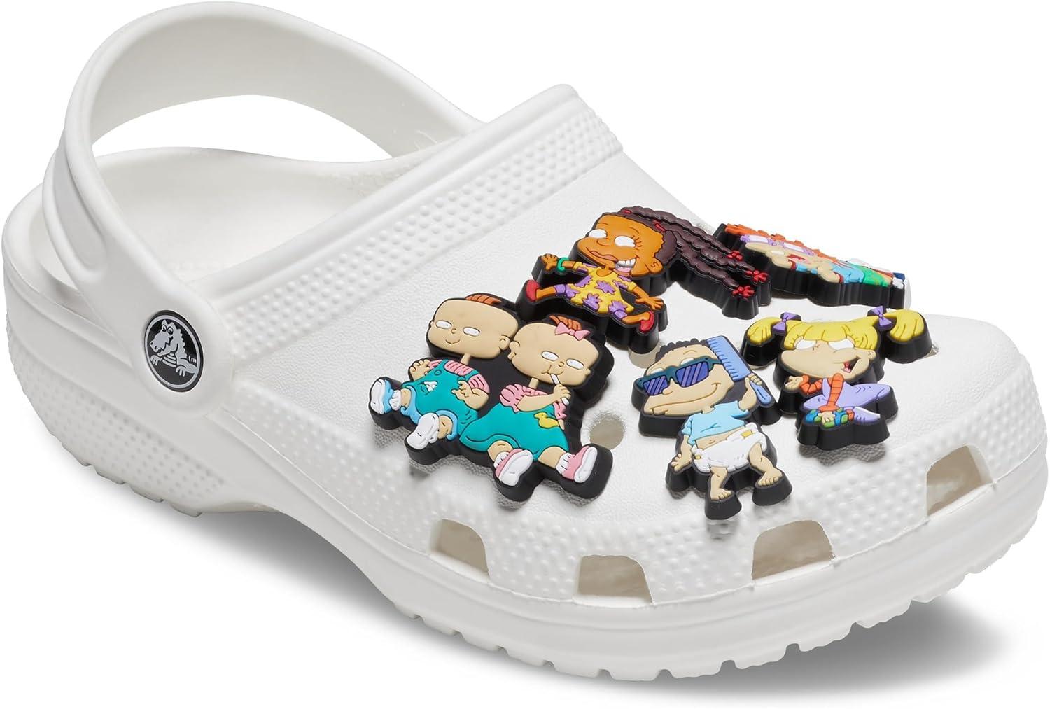 imageCrocs Jibbitz Packs for Shoes and Sandals  Beautiful Accessory Colorful Charms and Constructed with Synthetic MaterialRugrats 5Pack