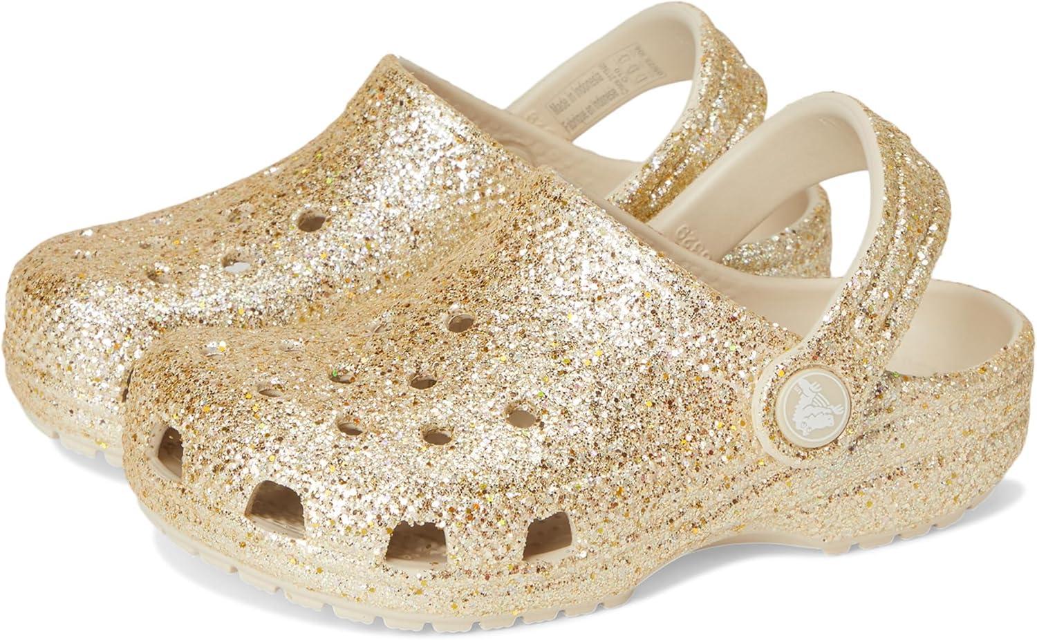 imageCrocs Kids Classic Glitter ClogSandstone