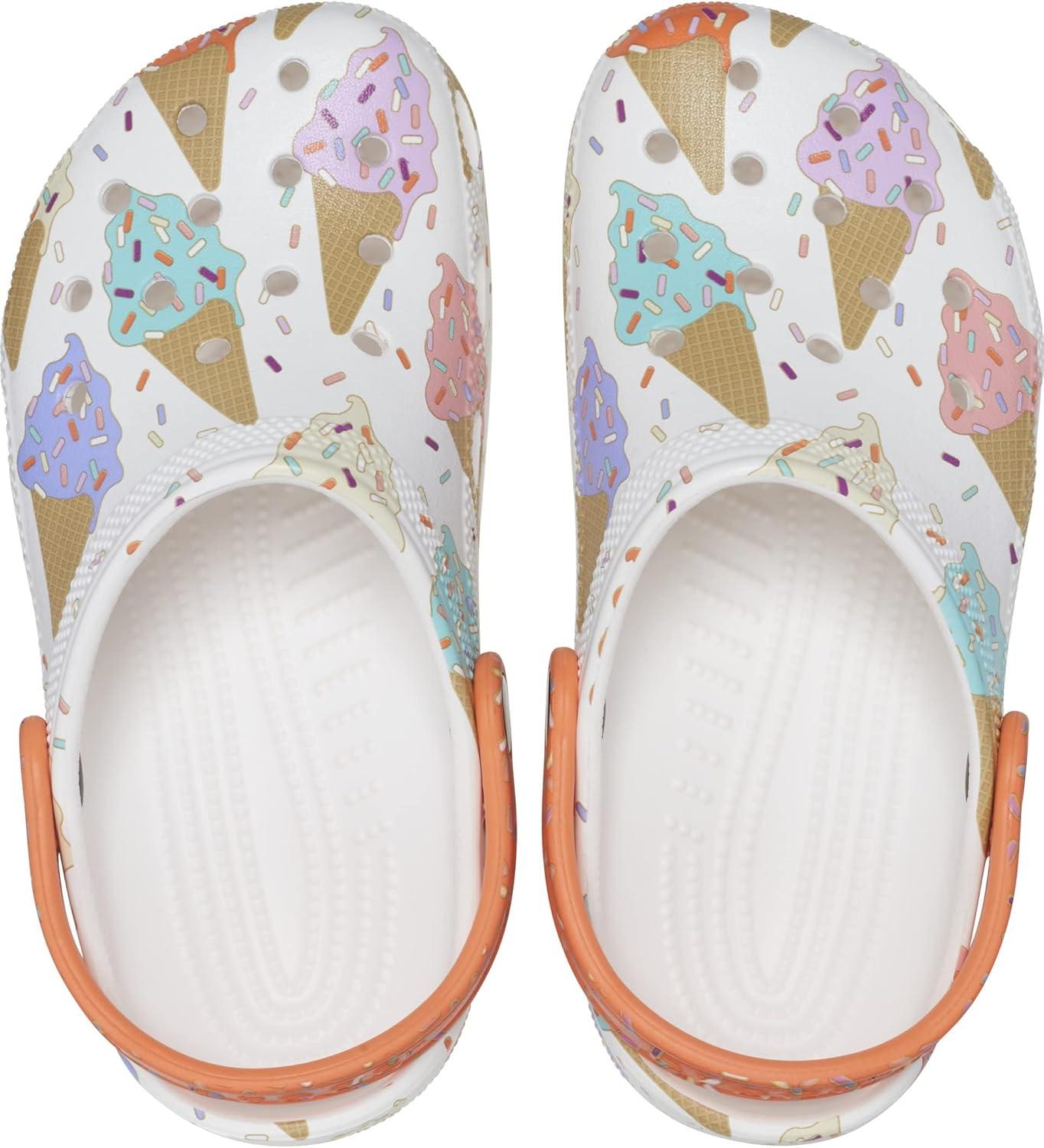 imageCrocs UnisexChild Classic Graphic ClogWhiteMulti Ice Cream