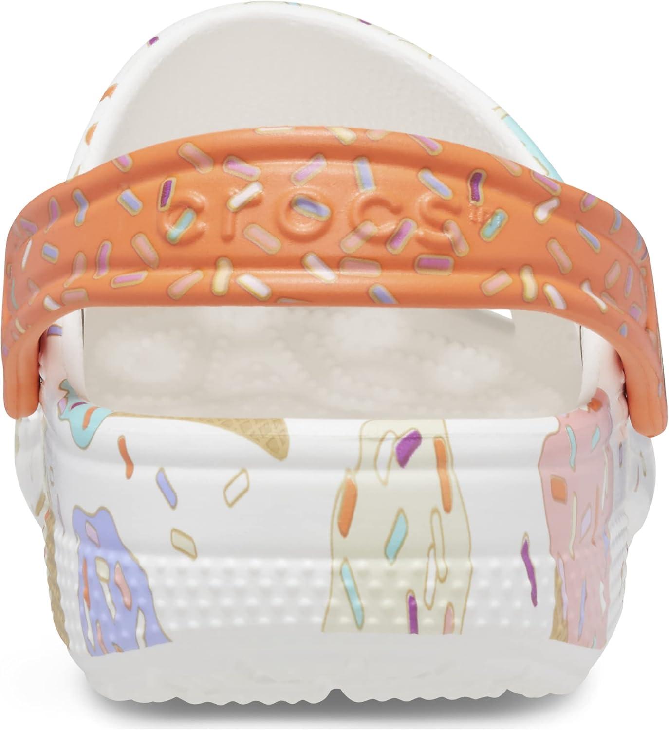 imageCrocs UnisexChild Classic Graphic ClogWhiteMulti Ice Cream
