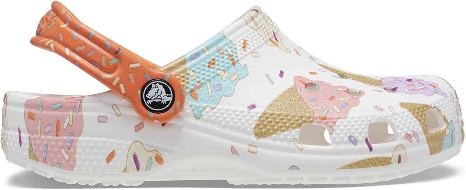 imageCrocs UnisexChild Classic Graphic ClogWhiteMulti Ice Cream
