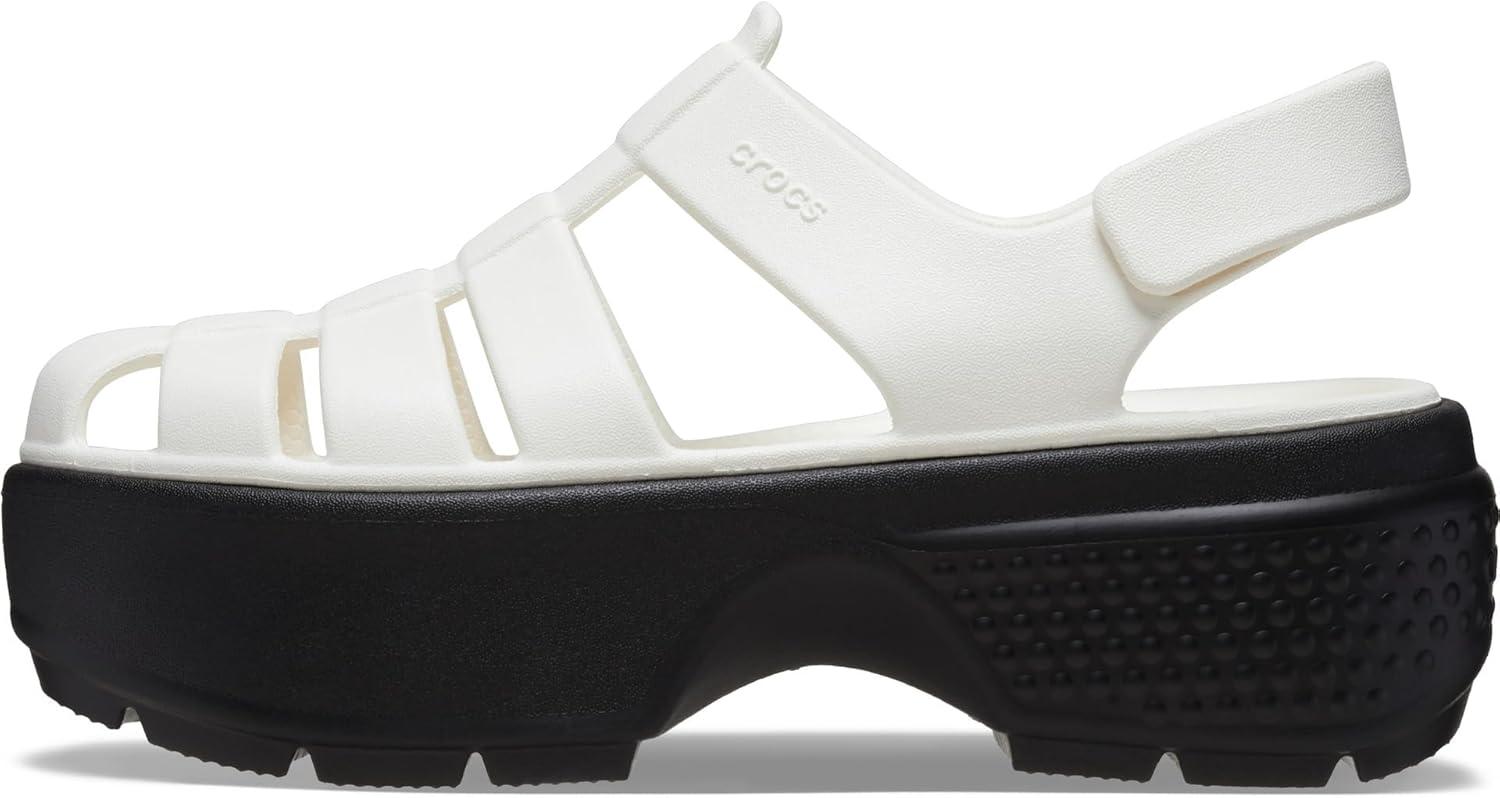 imageCrocs unisexadult Stomp Fisherman SandalChalk