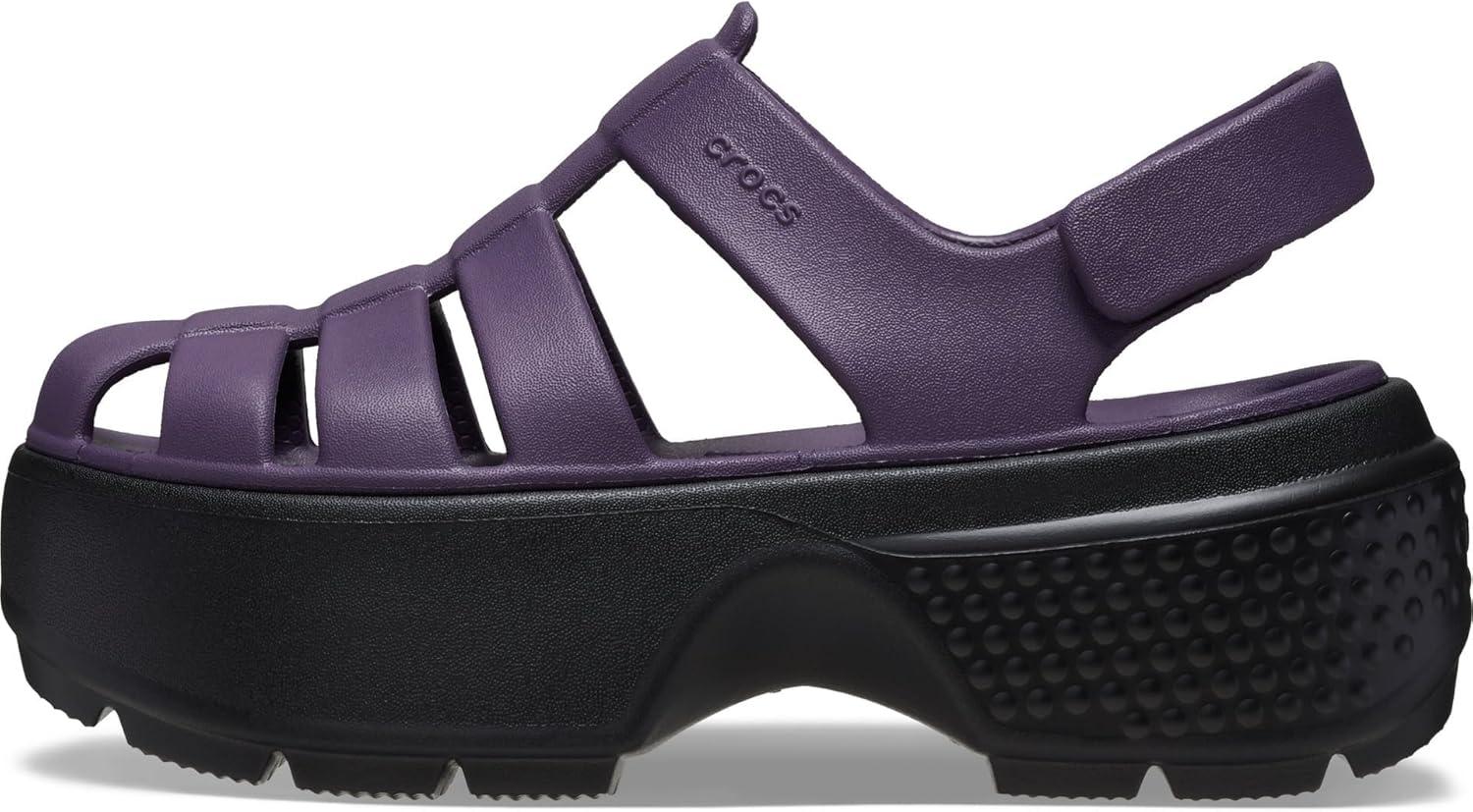 imageCrocs unisexadult Stomp Fisherman SandalDark Iris