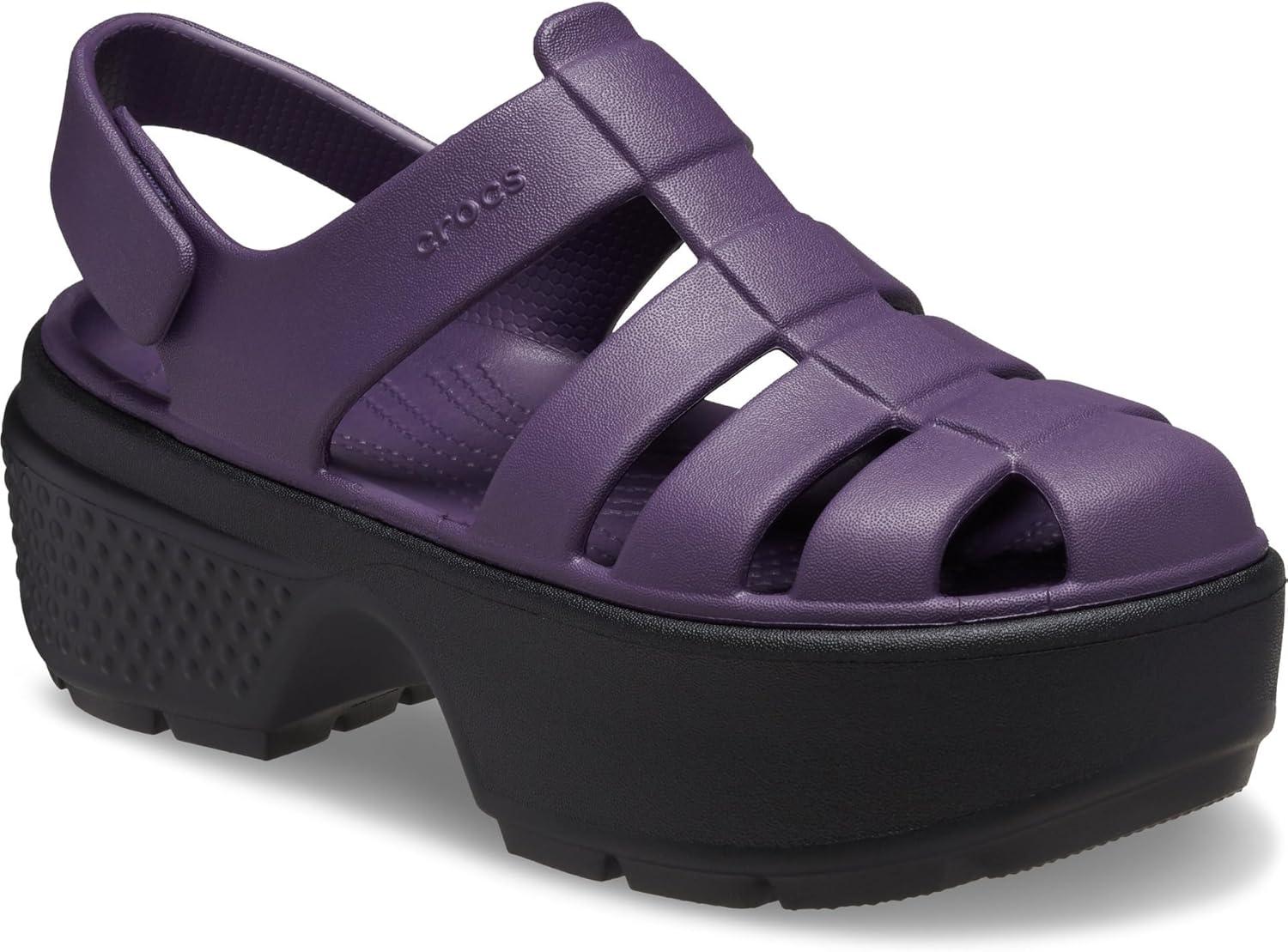 imageCrocs unisexadult Stomp Fisherman SandalDark Iris