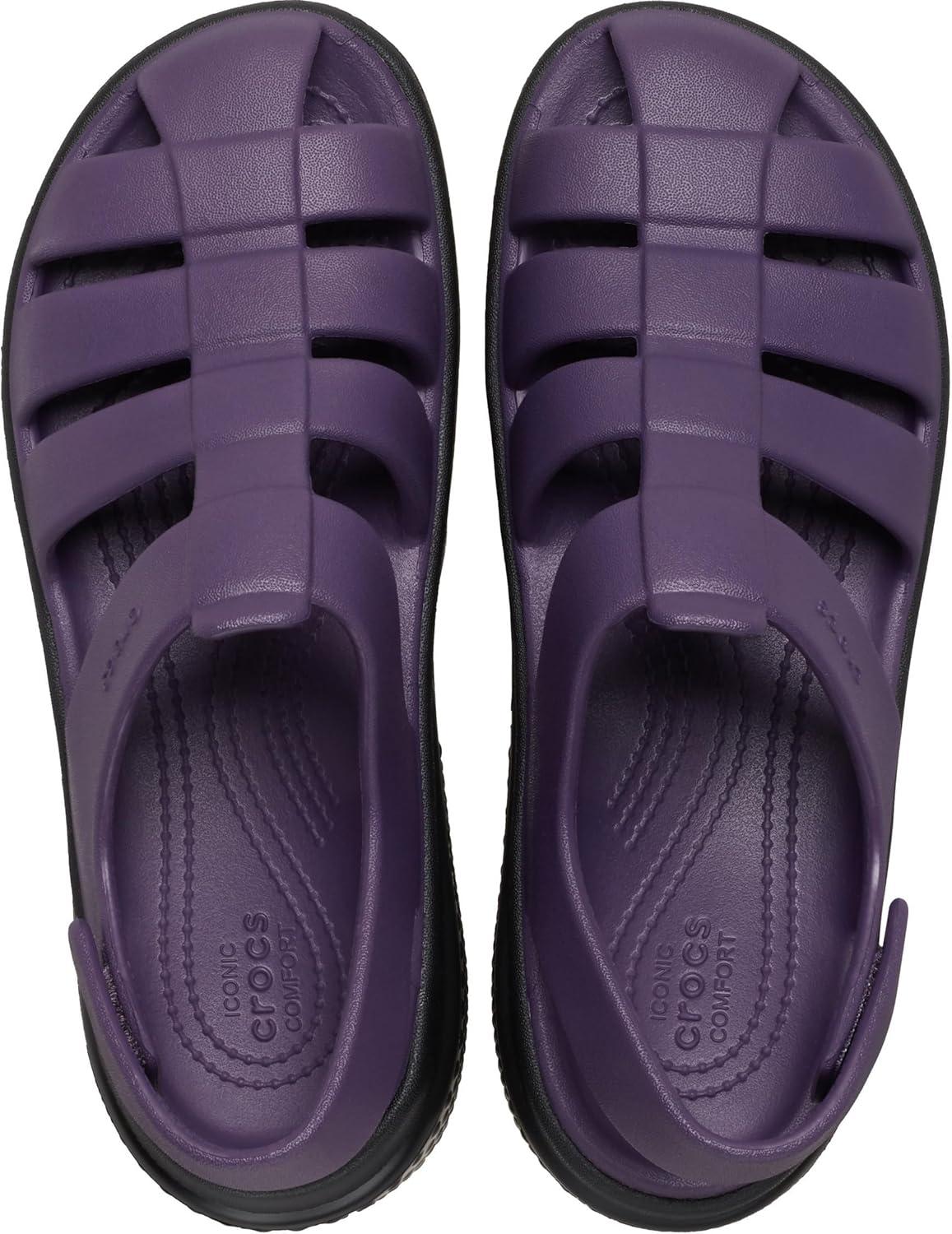 imageCrocs unisexadult Stomp Fisherman SandalDark Iris