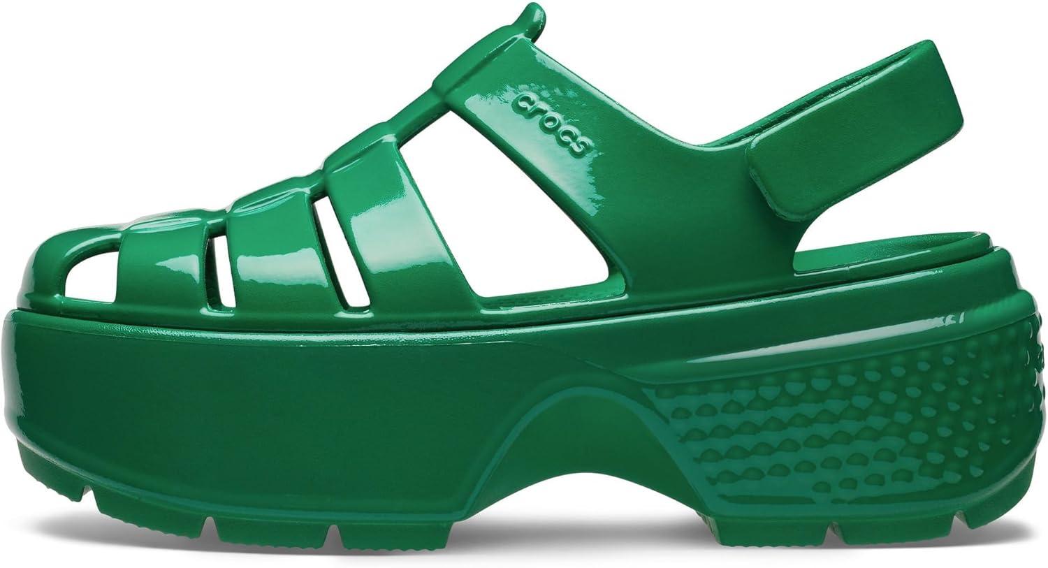 imageCrocs unisexadult Stomp Fisherman SandalGreen Ivy