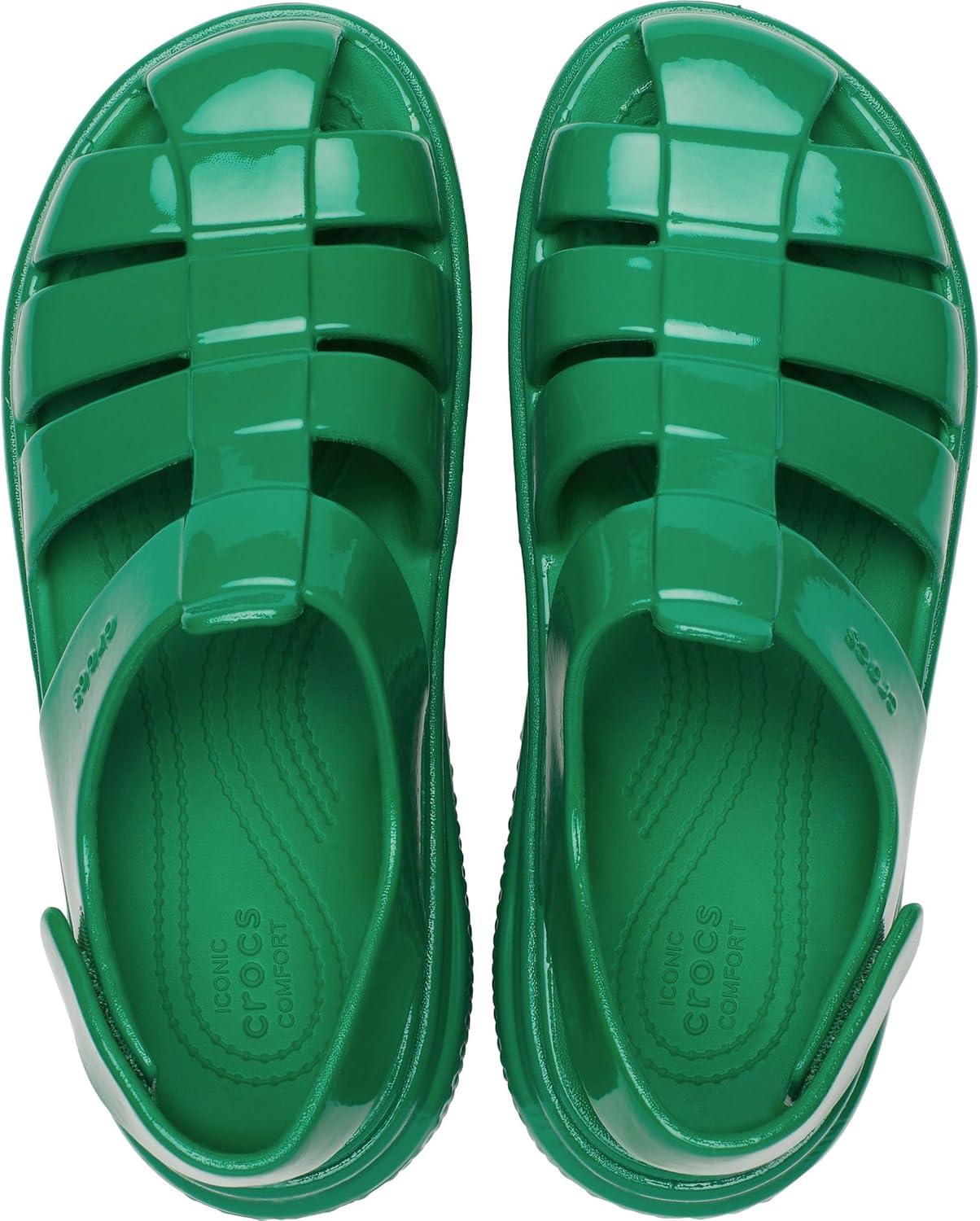 imageCrocs unisexadult Stomp Fisherman SandalGreen Ivy