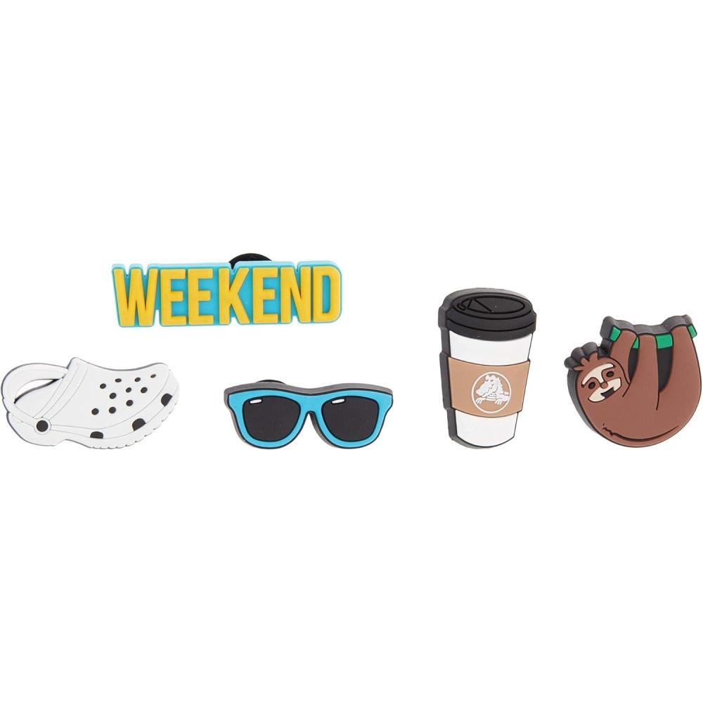 imageCrocs Jibbitz Packs for Shoes and Sandals  Beautiful Accessory Colorful Charms and Constructed with Synthetic MaterialEasy Going 5Pack