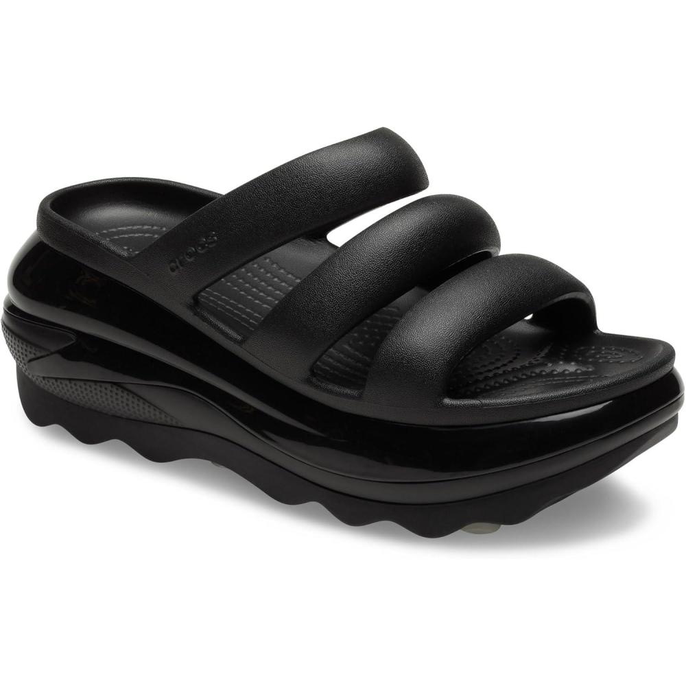 imageCrocs unisexadult Mega Crush Triple Strap SandalBlack