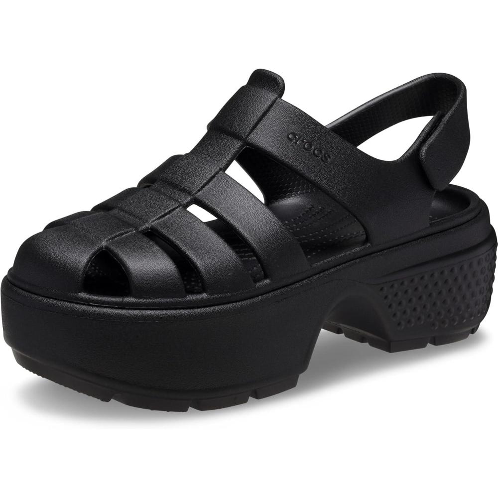 imageCrocs unisexadult Stomp Fisherman SandalBlack