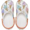 Crocs Unisex-Child Classic Graphic Clog(White/Multi Ice Cream)