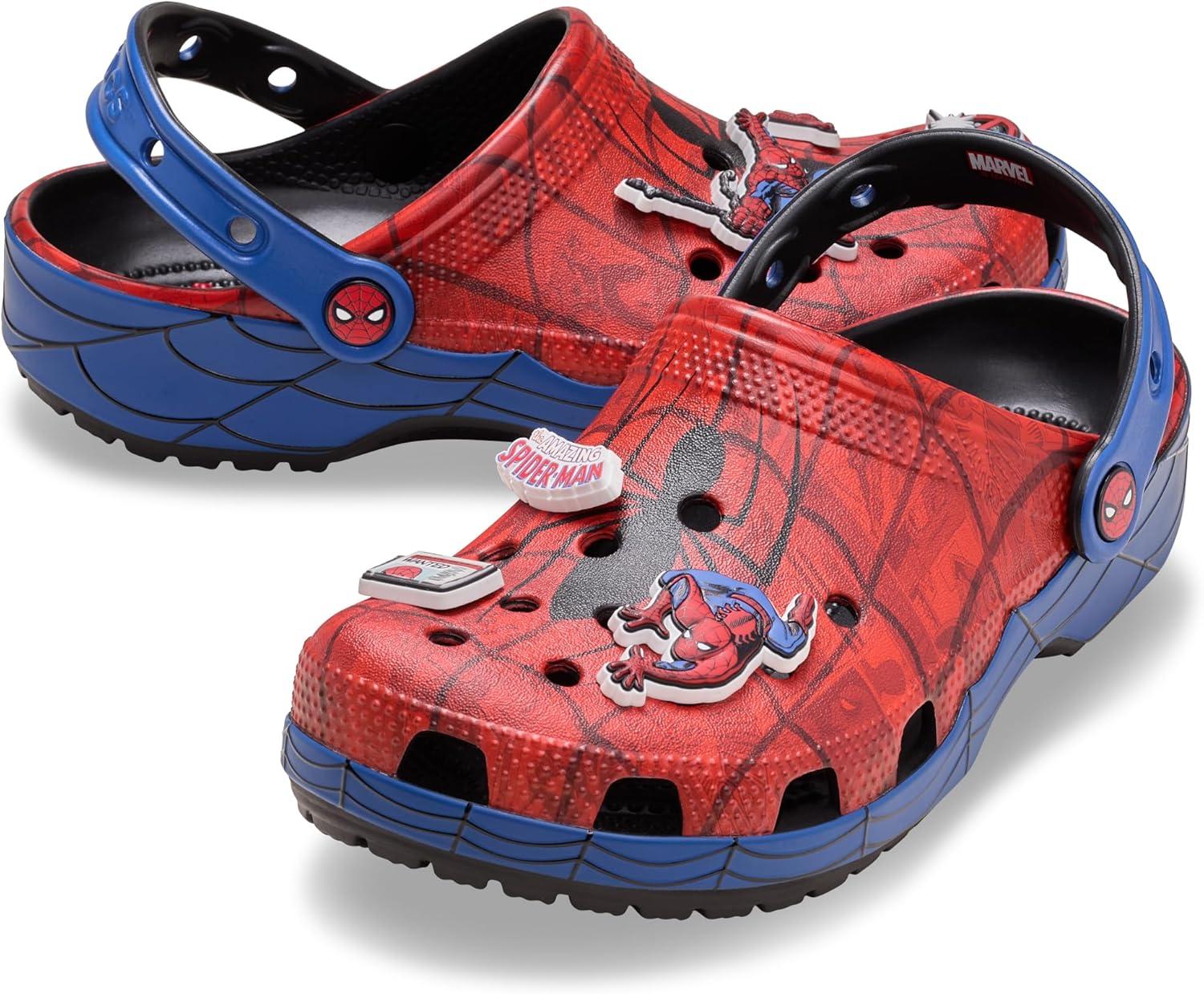 imageCrocs UnisexChild Superhero ClogsSpiderman Web