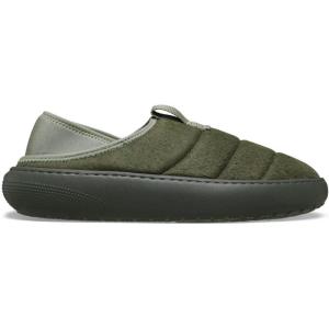 Crocs Unisex-Adult Classic Puff Moc Slipper(Galactic Grey Suede)