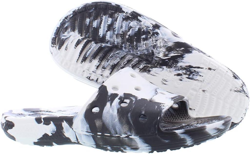 imageCrocs Classic Slide TieDye GraphicsWhiteBlack Marbled Tiedye
