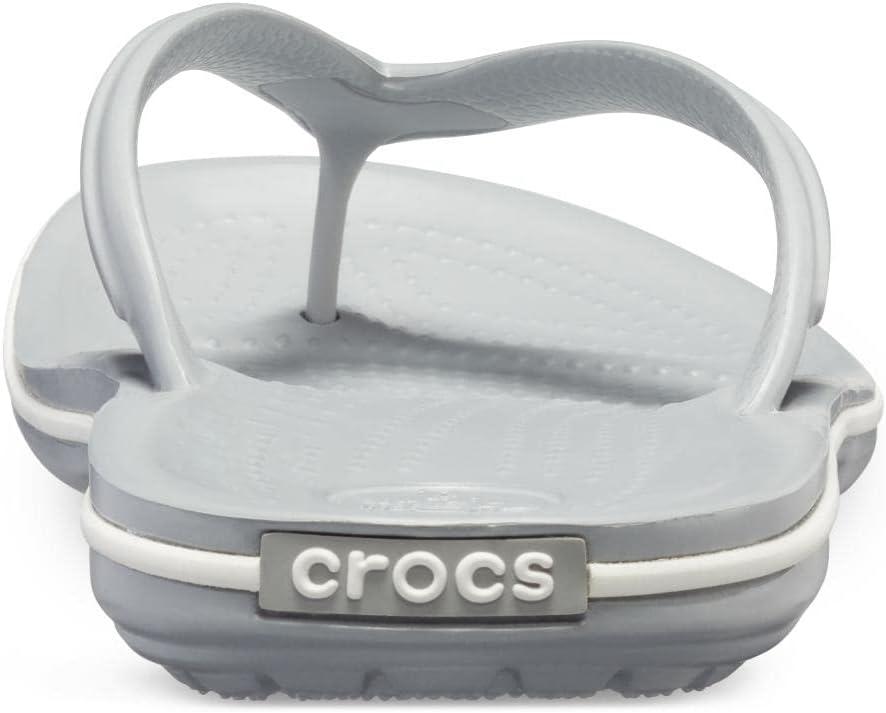 imageCrocs Unisex Adult Crocband Flip Flop SandalsLight GreyWhite
