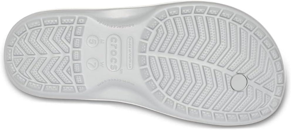 imageCrocs Unisex Adult Crocband Flip Flop SandalsLight GreyWhite