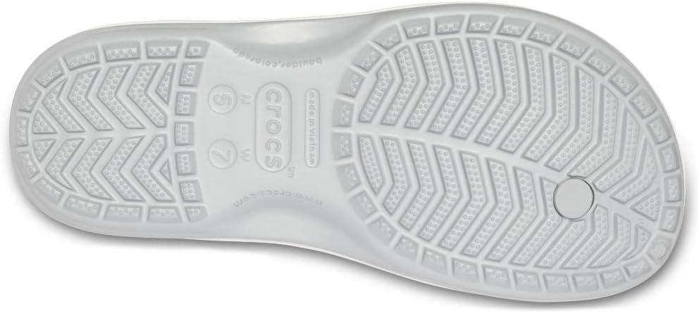 imageCrocs Unisex Adult Crocband Flip Flop SandalsLight GreyWhite