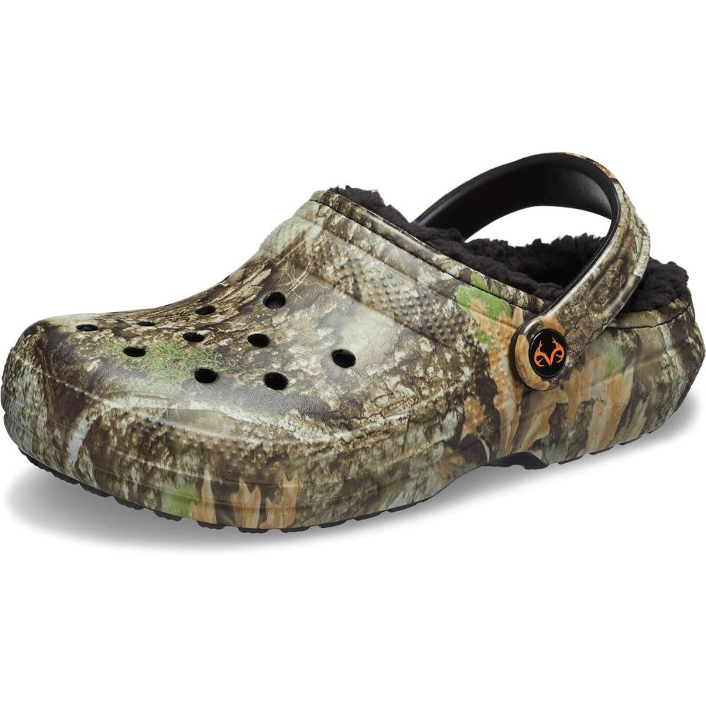 imageCrocs Unisex Adult Classic Lined Realtree ClogKhakiMulti