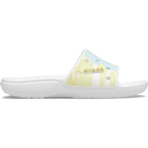 Crocs Unisex Adult Classic Slide Sandals(White/Multi Tie-dye)