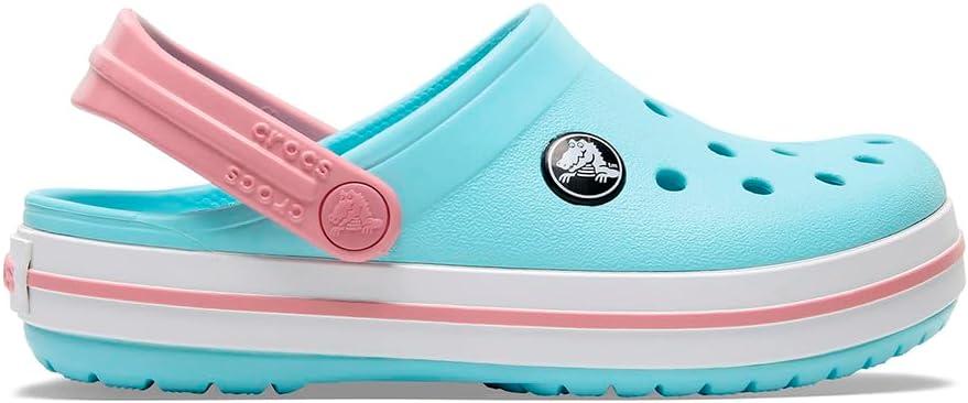 imageCrocs Unisex Child Crocband ClogsIce BlueWhite