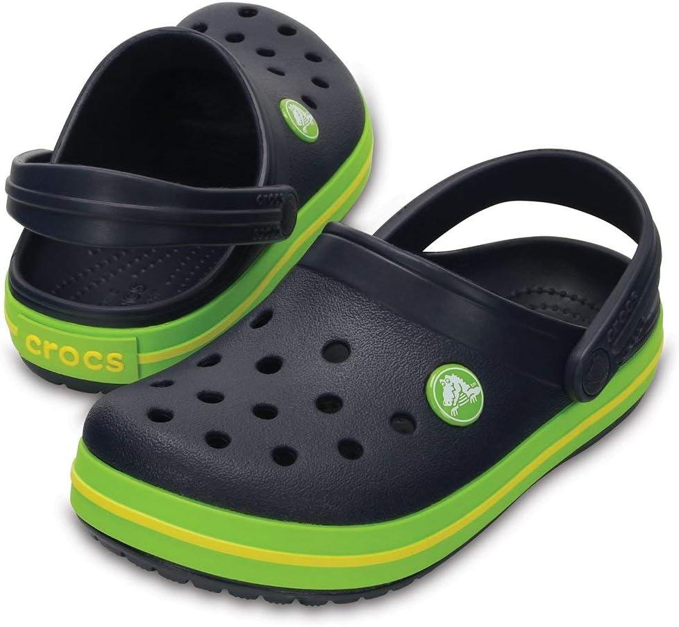 imageCrocs Unisex Child Crocband ClogsNavy Volt Green