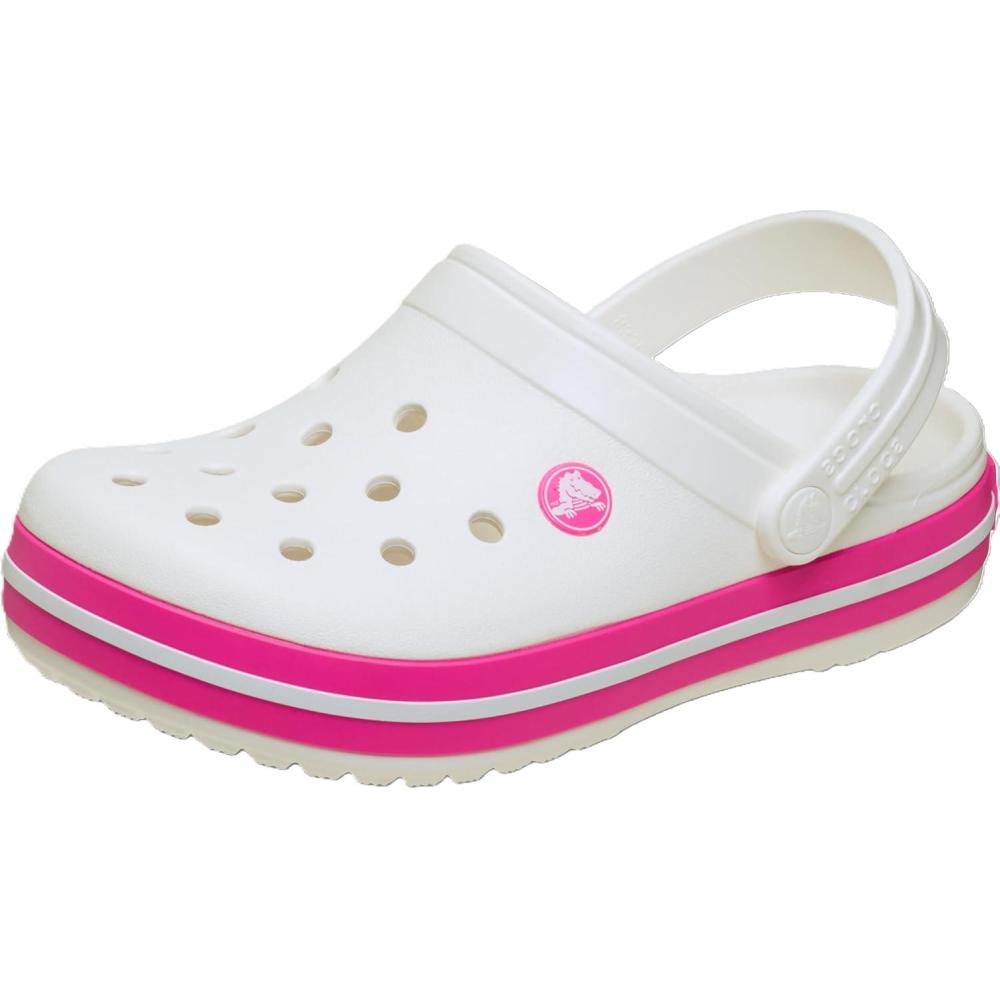 imageCrocs Unisex Child Crocband ClogsWhitePink Crush