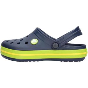 Crocs Unisex Child Crocband Clogs(Navy Volt Green)