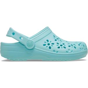 Crocs Kids’ Classic Floral Design Clogs(Aquamarine)