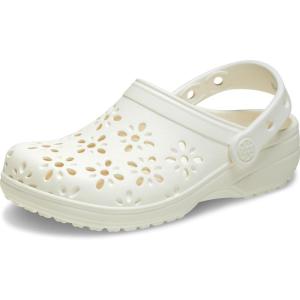 Crocs Kids’ Classic Floral Design Clogs(Chalk)