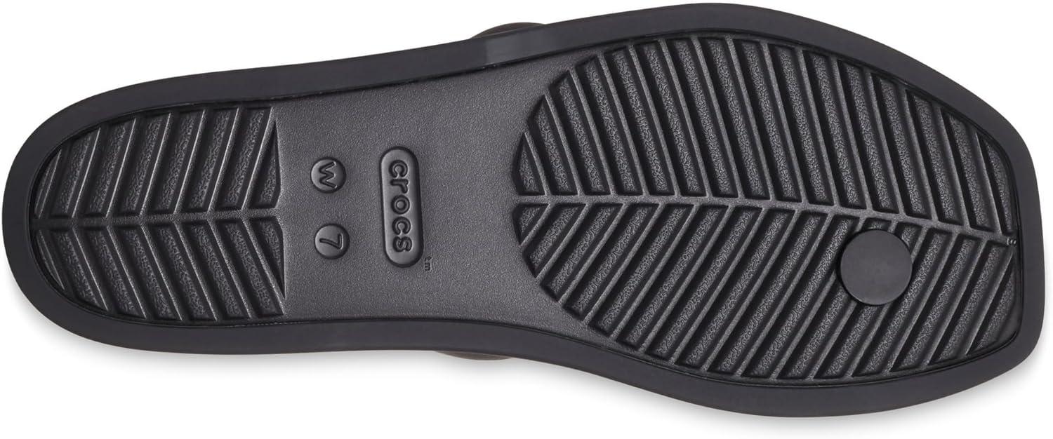 imageCrocs Womens Miami Toe Loop SandalsMetallic Black