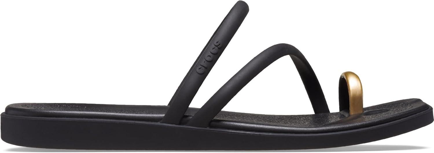 imageCrocs Womens Miami Toe Loop SandalsMetallic Black