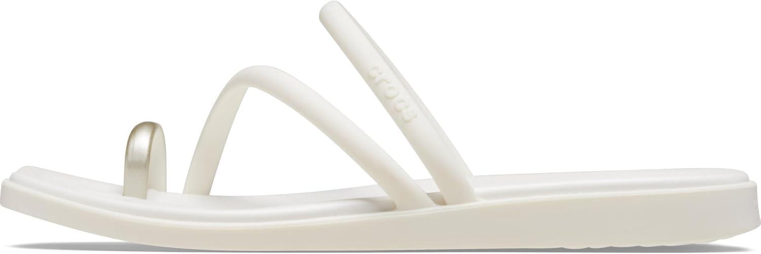 imageCrocs Womens Miami Toe Loop SandalsMetallic Chalk