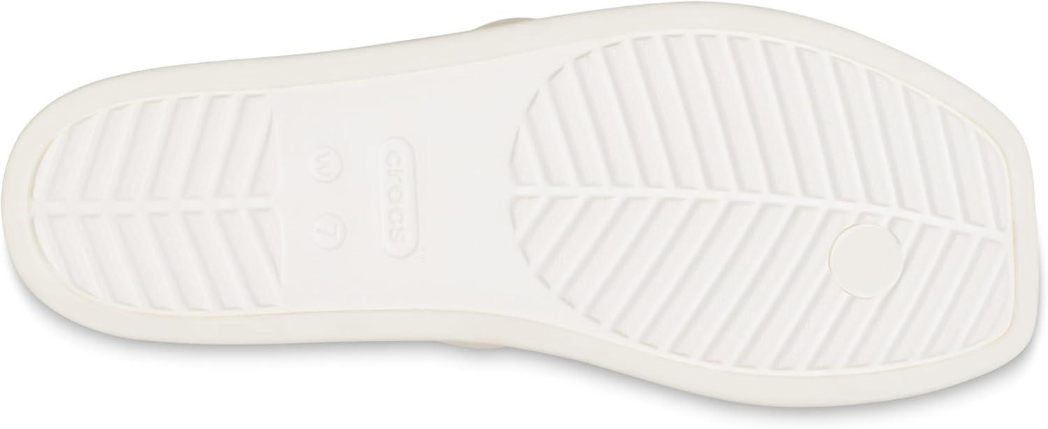 imageCrocs Womens Miami Toe Loop SandalsMetallic Chalk