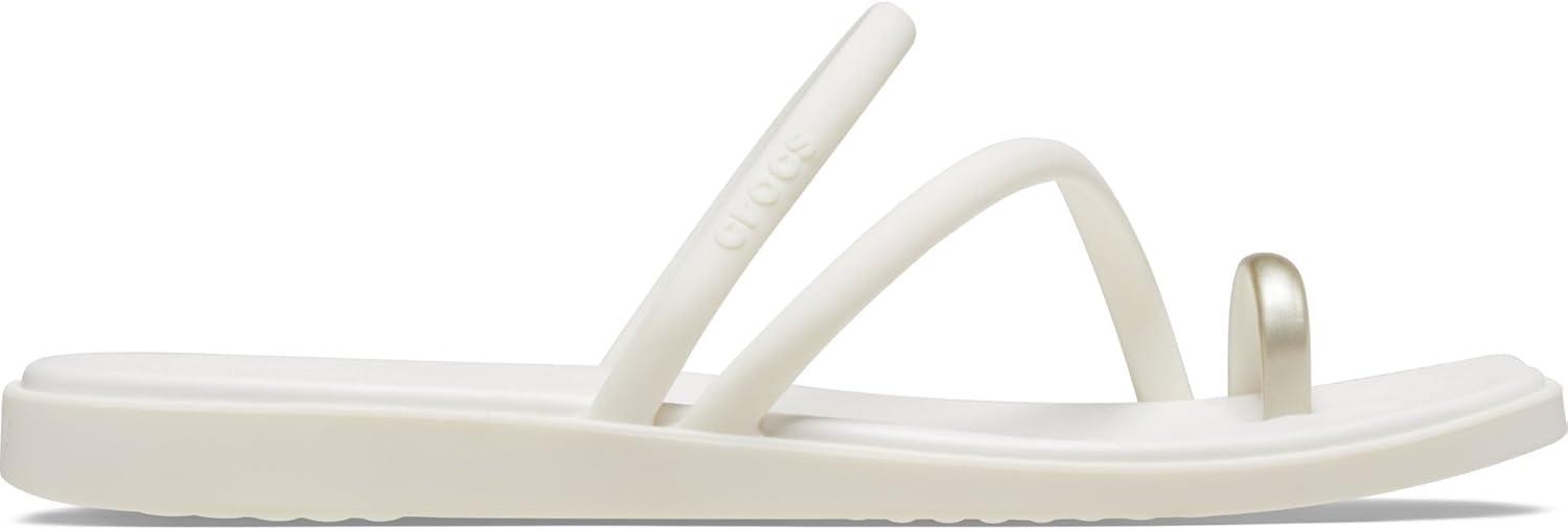 imageCrocs Womens Miami Toe Loop SandalsMetallic Chalk