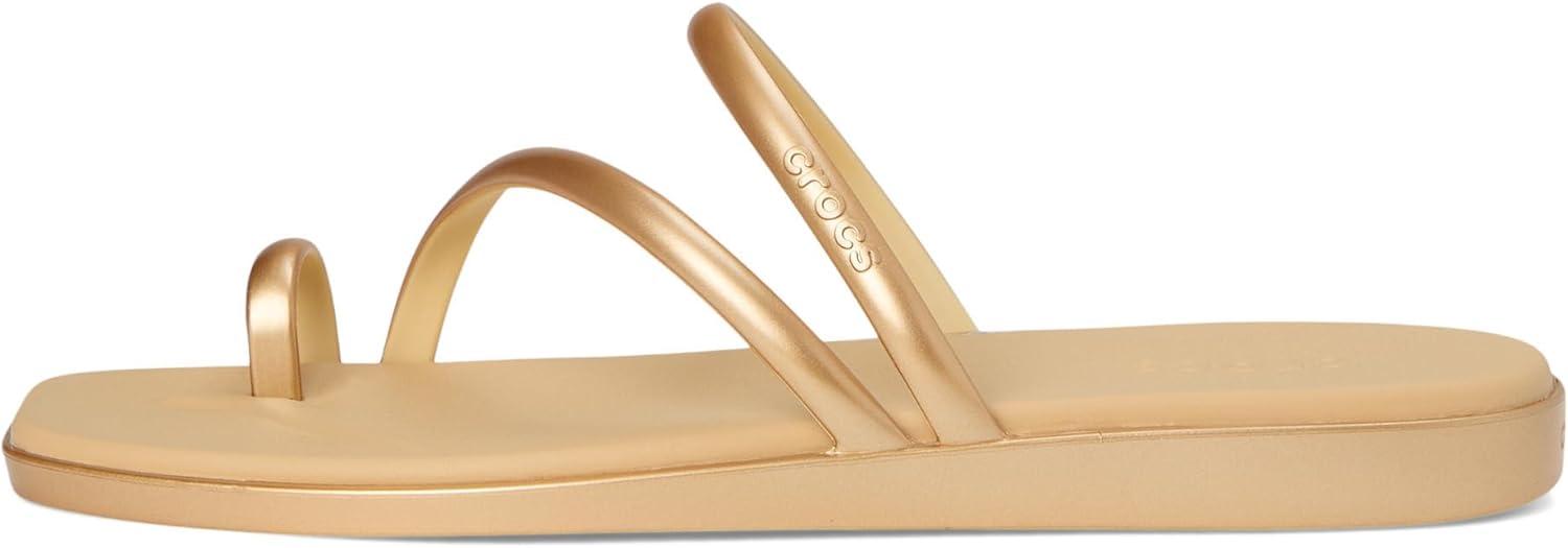 imageCrocs Womens Miami Toe Loop SandalsMetallic Gold