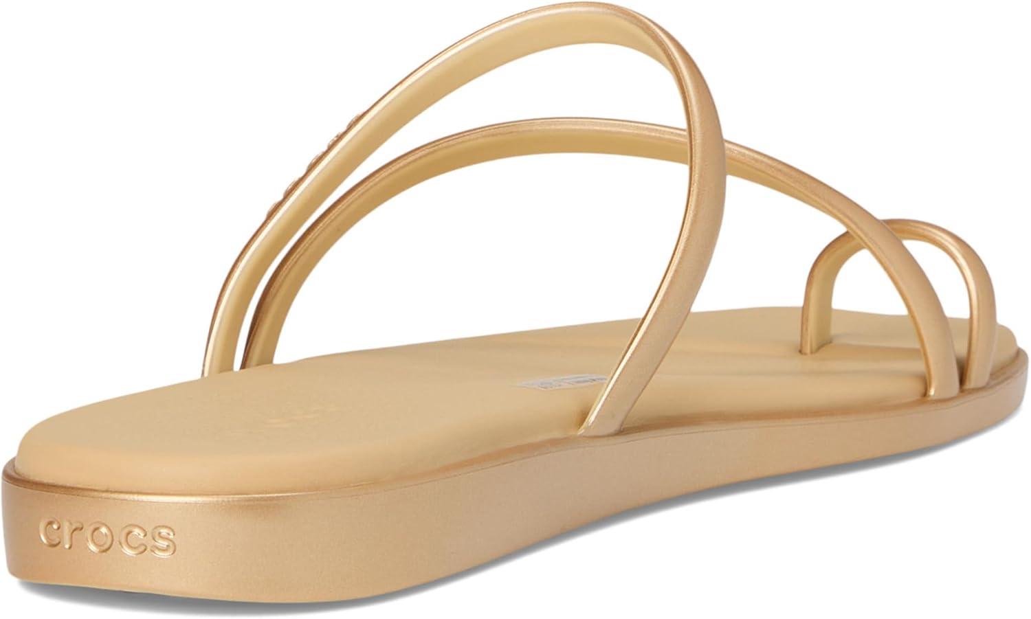 imageCrocs Womens Miami Toe Loop SandalsMetallic Gold